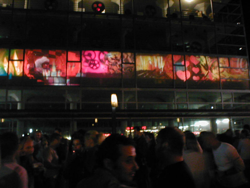 Booch, festival, glaspaleis, visuals, outdoor, projections, judocus, heerlen, 2004
