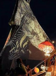 Dreamfestival, Blijburg, Amsterdam, visuals, projections, tipi,  judocus, slides, in, motion