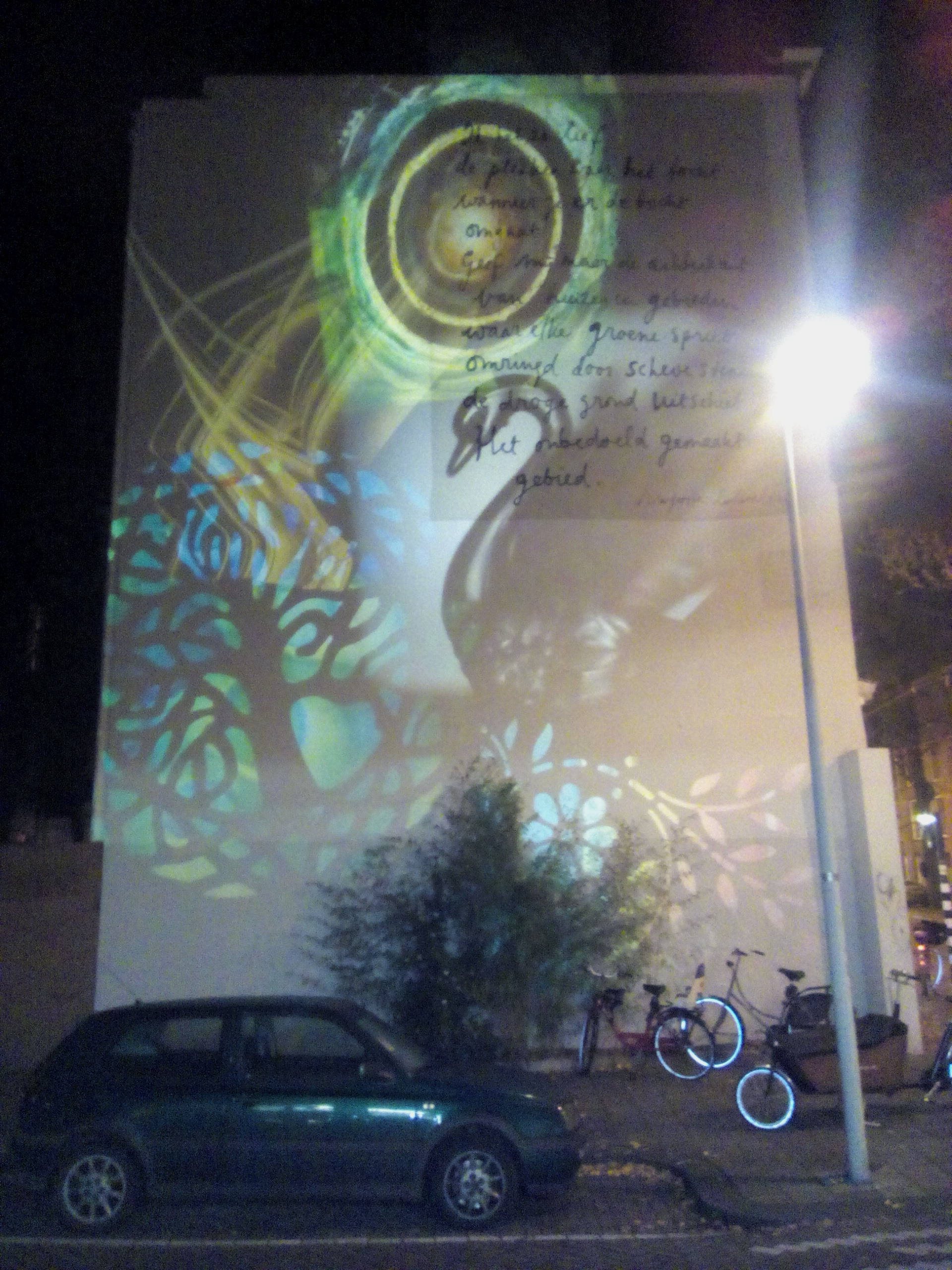 Czaarpeterstraat, winkeliersvereniging, projecties, judocus, visuals, slidesinmotion, zwaan