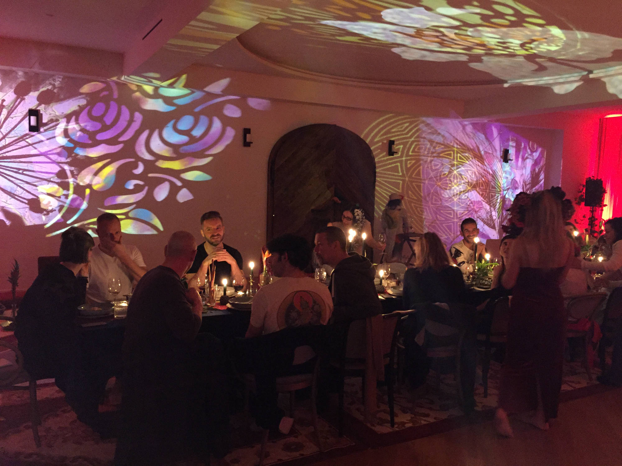 mandali, retreat, centre, visuals, judocus, theexperienceenhancers, slidesinmotion, projections, dinne, event, italy, 2018