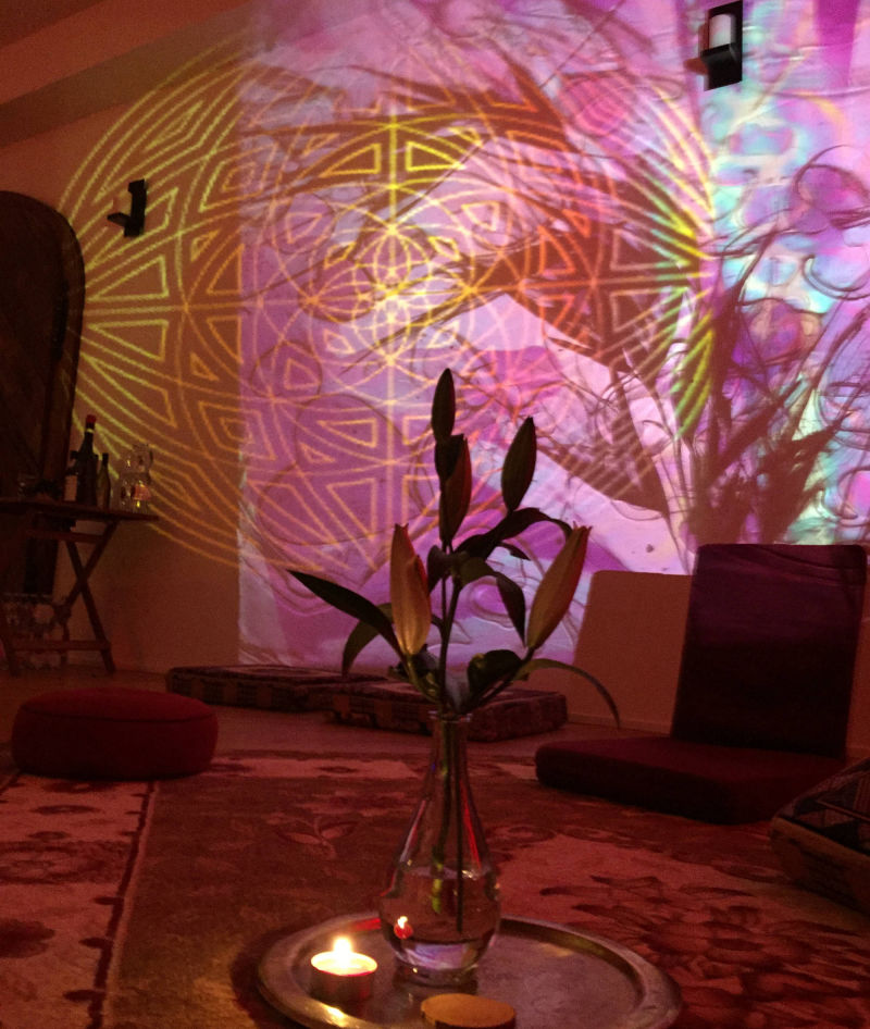 Mandali, retreat, projections, judocus, italy, 2018, visuals, slidesinmotion, centre