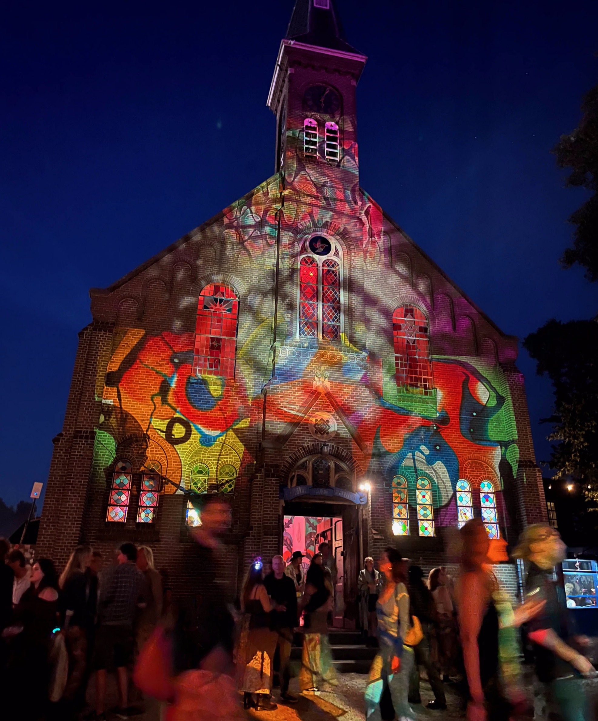 Landjuweel,Ruigoord, kerk, projecties, Judocus, visuals,2024