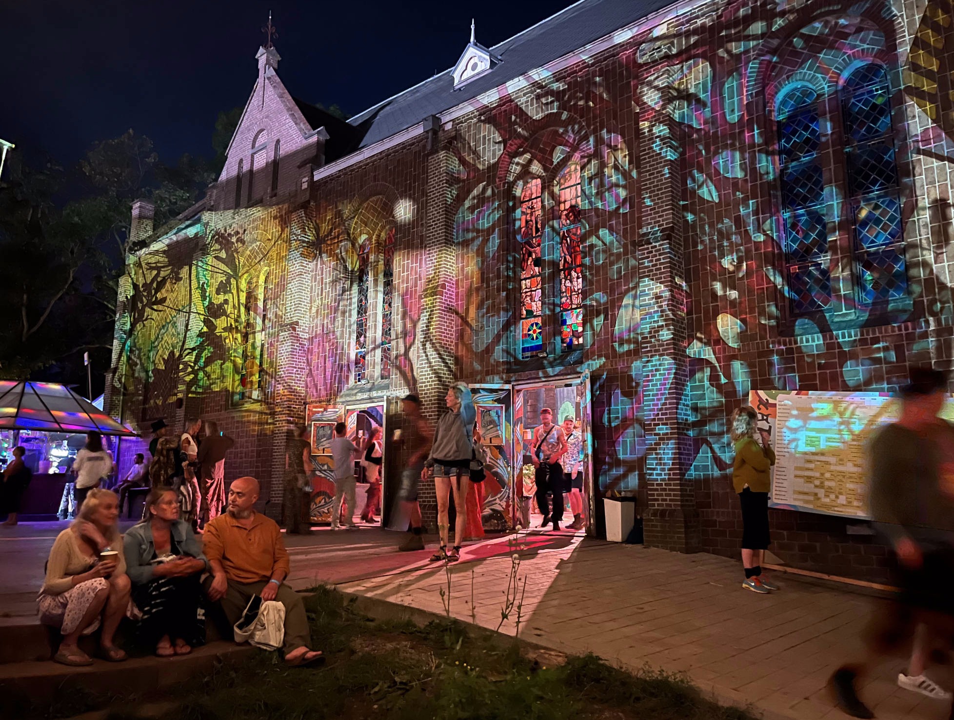 Landjuweel,Ruigoord, kerk, projecties, Judocus, visuals,2024