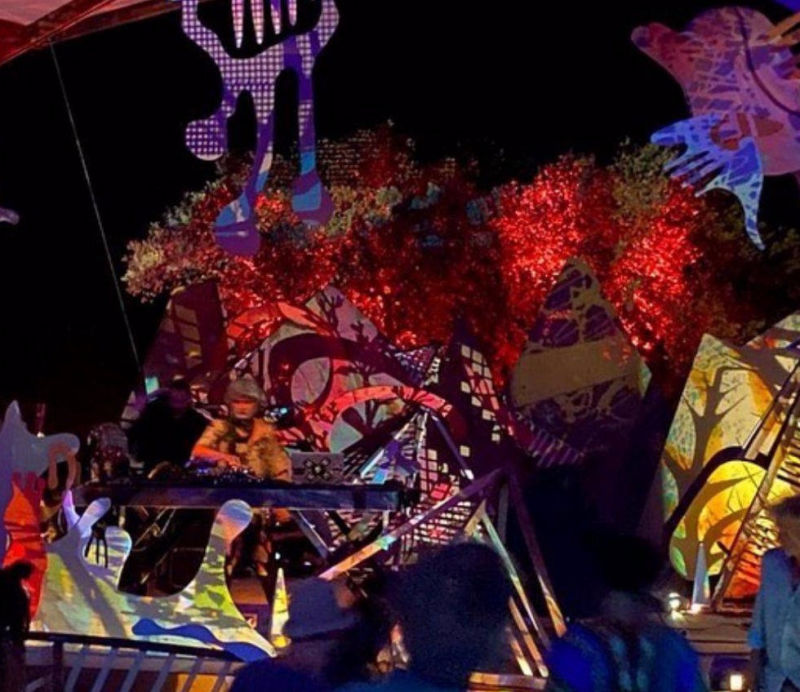 Boomfestival 2022, visuals, The Gardens, vj, judocus, slideprojector, Portugal, 2022
